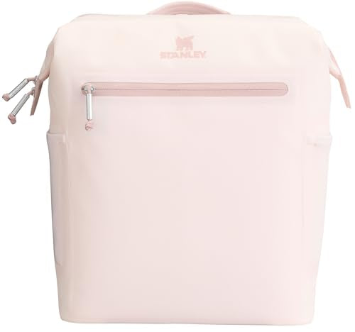 Stanley All Day Madeleine Backpack Soft Cooler 20 Can Cooler with Handle and Shoulder Straps Insulated Travel Bag with Zipper BPA-Free - color: Rose Quartz, style: Midi