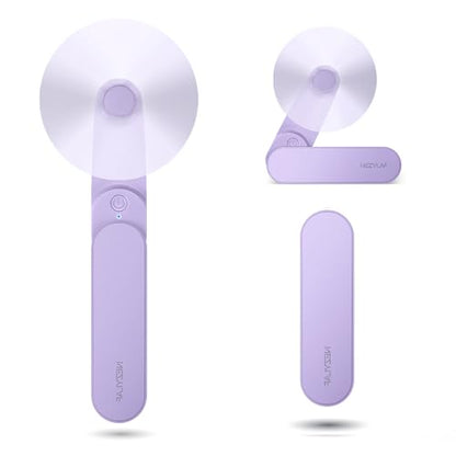 Portable mini handheld Fan, small Rechargeable Personal Fan for 9-15 Hours Runtime, Pocket Design for Travel/Women Essentials/vacation/beach/vacation/airplane/disney - color: Purple