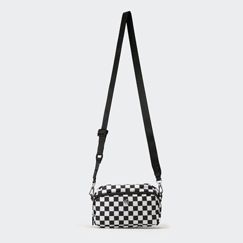 Pander Crossbody Sling Bag – Everyday Purse with Adjustable Strap, Perfect for Travel, Errands, and Daily Use - color: Checkered Black