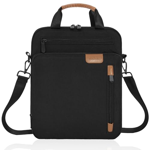 9-11 Inch Tablet Sleeve Bag, Padded Protective Travel Carrying Case for iPad A16 2025, iPad Air M4 11-inch 2026 M3 M2, iPad Pro M5/M4 11 inch, iPad 10/9/8/7th, Galaxy Tab A9+/S9/S8 11" | with shoulder Strap - color: Black, size: 9-11 Inch