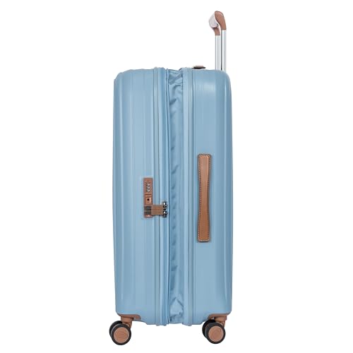 Bric's Taormina Ultra-Light Checked Luggage – Expandable Hard Shell Suitcase with TSA Lock, Anti-Tamper Zippers & 360 Spinner Mobility Wheels - 27 Inch, Sky Blue - color: Sky Blue, size: Checked-Medium