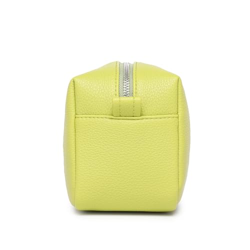 PU leather Organizer Bag Lightweight Cosmetic Bag with Ring Clasp Perfect Travel Makeup Bag for Women (Grass/PU) - color: Grass/PU