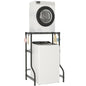 ULIFHOME U16 Upgraded Washer Dryer Stacking Rack for Narrow Laundry Room and Bathroom, Metal Over Washer and Dryer Storage Shelves for Saving Space, 29.5" W x 23.6" D x 53.1" H, Black - color: Black