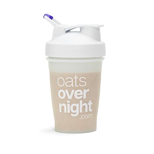 Oats Overnight BlenderBottle – Shaker Cup with Secure Pop Cap & Fill Line, Dishwasher Safe – Mixing Cup, Protein Shakes, Oatmeal, Breakfast On-the-Go & Travel - color: Purple