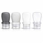 1 oz Travel Bottles, Leakproof Silicone Squeeze Bottle Mini Travel Size Container for Toiletries Lotion Shampoo and Conditioner Liquid Salad Dressing to go Condiment, TSA Approved, 4 Pack - color: Black, Grey, White, Clear, size: 1 oz