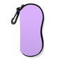 Sunglasses Soft Case, Ultra Light Portable Neoprene Zipper Glasses Case for Men Women - color: Purple