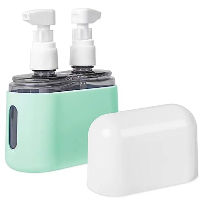 Yamadura Travel Bottles for Toiletries, TSA Approved, 2 Pack Refillable Pump Bottles, Green - color: Green