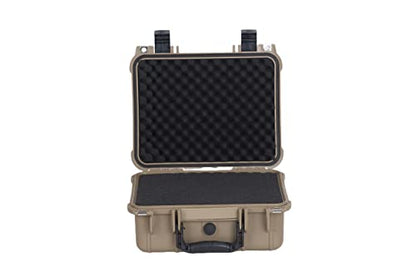MEIJIA Portable All Weather Waterproof Protective Case,Hard Case,Camera Case With Customized Fit Foam,Fit Use of Drones,Camera,Equipments,Pistols,13.35 x11.63x5.98inches (Desert Tan) - color: Desert Tan