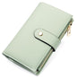 yiijay Wallets for Women RFID Blocking Leather Trifold Clutch Wallet Credit Card Holder Ladies Travel Wallet Purse with Pen Holder - color: 1Green