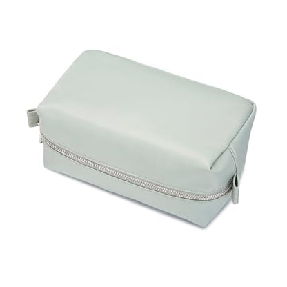 Organizer Bag Lightweight Cosmetic Bag with Ring Clasp Perfect Travel Makeup Bag for Women nylon Stand Up Design (Grey/Nylon) - color: Grey/Nylon