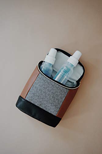 Itzy Ritzy Insulated Bottle Bag – Keeps Bottles Warm or Cool - Holds 3 Bottles & Features Interior Pocket For Ice Pack (Not Included), Coffee and Cream - color: Coffee & Cream