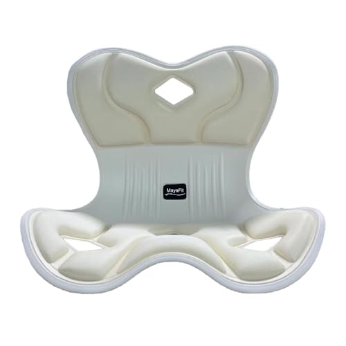 Ergonomic Lumbar Support Cushion, Cream,44.5mm x 410mm x 340mm, Standard Size, for Shoulder and Back Posture, 110-265 lbs Capacity - color: Cream, size: Standard