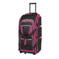 Travelers Club Xpedition 30 Inch Multi-Pocket Upright Rolling Duffel Bag - color: Hot Pink