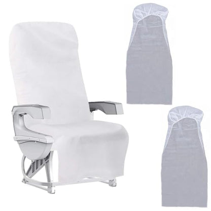 10 Pack Airplane Seat Covers Disposable Train Seat Cover with Armrest Sleeve for Oversea Flight Travel Essencials Trip Bus Seats Rental Car Seat Long Flight Airline Theatre Cinema Public Seats