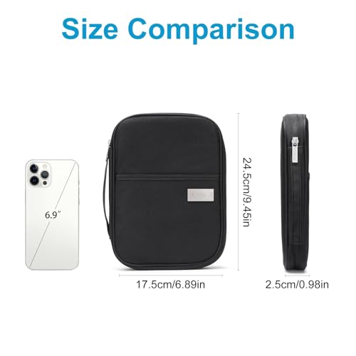 Family Passport Wallet Holder,Waterproof Multi functional Travel Document Organizer for Men Women Travel Wallet - color: Black