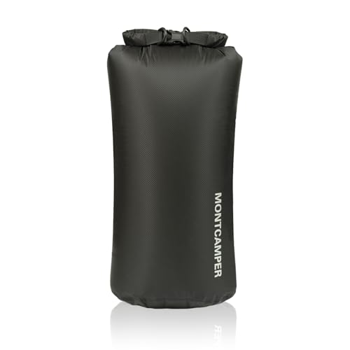 Waterproof Dry Bag 20L – 30D Nylon Roll Top Dry Sack with PU Coating, Lightweight Water-Resistant Storage for Kayaking, Camping, Hiking, Fishing & Beach (Black) - color: Black, size: 20L