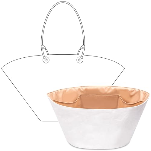 Purse Organizer Insert for Loewe Anagram Basket M Handbag, Custom Fit Inside Premium Vanile Lightweight WaterResistant Tote Bag Insert Accessories - color: Vanile, size: Fits-Anagram Basket M