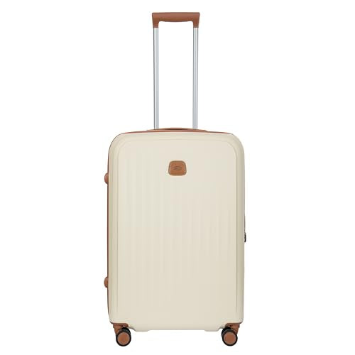 Bric's Taormina Ultra-Light Checked Luggage – Expandable Hard Shell Suitcase with TSA Lock, Anti-Tamper Zippers & 360 Spinner Mobility Wheels - 27 Inch, Cream - color: Cream, size: Checked-Medium