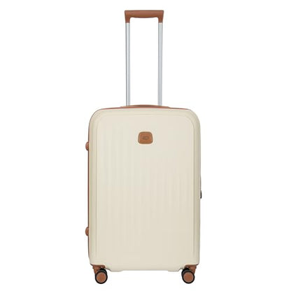 Bric's Taormina Ultra-Light Checked Luggage – Expandable Hard Shell Suitcase with TSA Lock, Anti-Tamper Zippers & 360 Spinner Mobility Wheels - 27 Inch, Cream - color: Cream, size: Checked-Medium