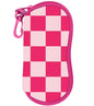 Sunglasses Case Soft Glasses Cases for Women Pouch Eyeglass Bag Eye Glass Kids Girls Sun Glasses Cute Kawaii - color: Pink Plaid