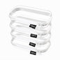 YQBRAO 4-Pack Clear Hard Shell Zipper Case, 1.2mm Ultra-Thick Diaper Bag Organizer Pouches, Rigid Self-Standing Travel Makeup Bags with YKK Zippers, TSA Approved, White - color: White, size: 4 Pack(S)