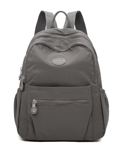 Pealwel Mini Backpack Purse for Women,Small Nylon backpacks for Ladies Backpacks Women Anti Theft Travel Bag (Grey) - color: Grey
