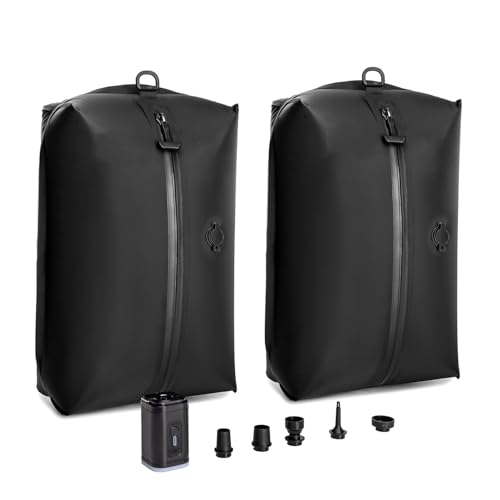 34L Vacuum Bags for Travel Luggage with Pump, Reusable Space Saver Waterproof Compression Bags for Suitcase,Backpack, Vacuum Seal Packing cube for Storage Organizer Cloth (2bag+1pump-34L) - color: 2bag+1pump=34L+34L