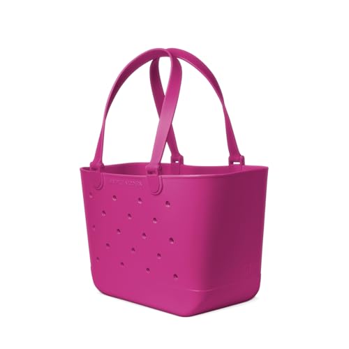 Simple Modern Large Beach Bag | Waterproof Getaway Rubber Tote with Zipper Pocket for Travel, Pool, Boat, Groceries, Sports | Zinnia - color: Zinnia, style: Large