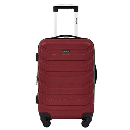 Wrangler 4 Piece Miami Luggage and Packing Cubes Set, Red - color: Red, size: 4 Piece Set
