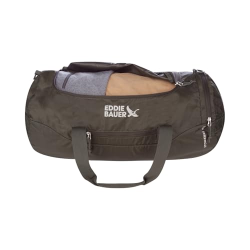 Eddie Bauer Stowaway Packable Duffel Bag | Travel | Foldable | Lightweight | Durable | Ripstop Polyester - color: Dark Forest