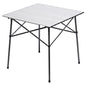 Portal Lightweight Aluminum Folding Square Table Roll Up Top 4 People Compact Table with Carry Bag for Camping, Picnic, Backyards, BBQ, Silver - color: Silver