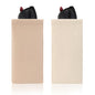 Squeeze Top Sunglass Pouch - Portable Sunglass Organizer Pouch Bags Soft PU Leather Glasses 2 Pack - color: Light Beige+beige