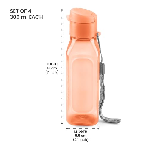 MILTON Travel Water Bottle – 1Pcs Reusable Sports Bottle with Easy Open Close Lid and Leakproof Neck – Food Grade Plastic Water Bottles for Adults and Kids, School, Gym - color: Green