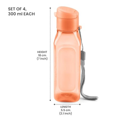 MILTON Travel Water Bottle – 1Pcs Reusable Sports Bottle with Easy Open Close Lid and Leakproof Neck – Food Grade Plastic Water Bottles for Adults and Kids, School, Gym - color: Green