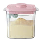Ankou Formula Container - 1700ml Airtight Formula Dispenser One Button Handy Milk Powder Container BPA-Free Storage Containers with Scoop and Scraper Transparent 730g - color: 1700ml Pink