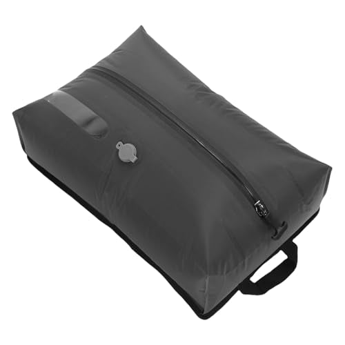17L Vacuum Bag for Travel, Reusable Compression Storage Bag with Quick Air Release Valve, Space Saving Vacuum Seal Packing for Suitcases Luggage Backpack (With Window)