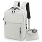 Lightweight Commute Backpack for Men & Women, Water-Resistant Travel Daypack with 15.6-Inch Laptop Compartment & Anti-Theft Pockets, Cloud Gray - color: Cloud Gray