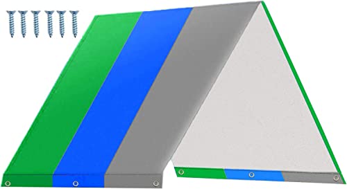 Alpurple Swing Set Replacement Tarp- 52" x 90" Kids Playground Roof Canopy, Replacement Sunshade Waterproof Trap Cover for Children Outdoor Sunproof (Green Blue Gray) - color: Green Blue Gray
