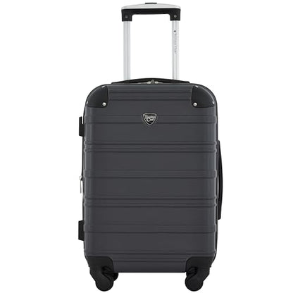 Travelers Club Phoenix Luggage, Blackened Pearl, 22-Inch Carry-On - color: Blackened Pearl, size: 22" Carry-On