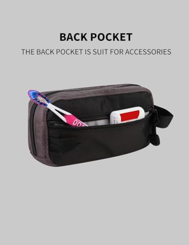 GOX Travel Toiletry Bag Dopp Kit Case for Men Multifunction Packing Organizer Pouch(Black) - color: Black/Grey