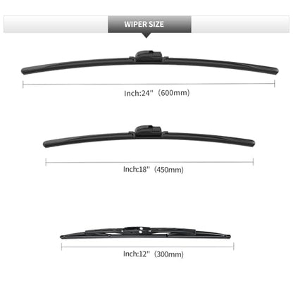 Replacement for Chevrolet Equinox 2022 2023 2024 Rear Windshield Wiper Blade and Arm Assembly-All-weather Back Window Wiper Arm Blade Complete Set - size: For Chevrolet Equinox 2022-2024