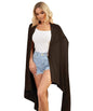 Tencel Cashmere Shawl Wraps for Women,Pashmina Stole Airplane Travel Wool Scarf Blanket Wrap Lightweight UPF 50+ - color: Brown