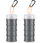 Baderke 2 Pcs Protein Powder Container with Funnels Stand, 4 Stackable Leakproof Protein Powder Dispenser, Portable Keychain Powder Container for Workout, Fitness, Travel(Black) - color: Black