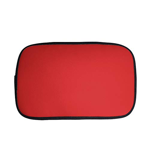 FH Group Faux Leather Center Console Armrest Cushion, Luxury Seat Box Cover Protector fits Most Cars, SUVs, and Trucks Red - color: Red, style: Console Cover (Plain)