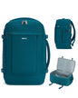 ECOHUB Travel Backpack for Men Women, Carry on Backpack with USB Charging Hole, Spirit Airlines Personal Item Bag Flight Approved, 15.6 Inch Laptop Backpack with Anti Theft Pockets, 30L, Blue Green - color: Blue Green, size: 18 inch underseat