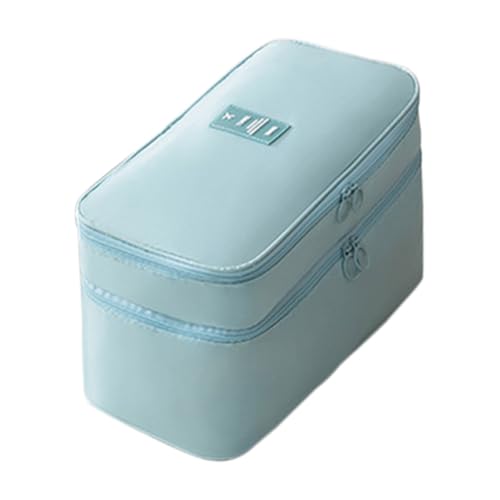 Travel Underwear Organizer – Compact Bra Storage Case, Foldable Lingerie Pouch, Lightweight Multi-Compartment Packing Cube, Portable Toiletry Storage Container, Durablee Luggage Bag | for Holiday - color: Sky Blue