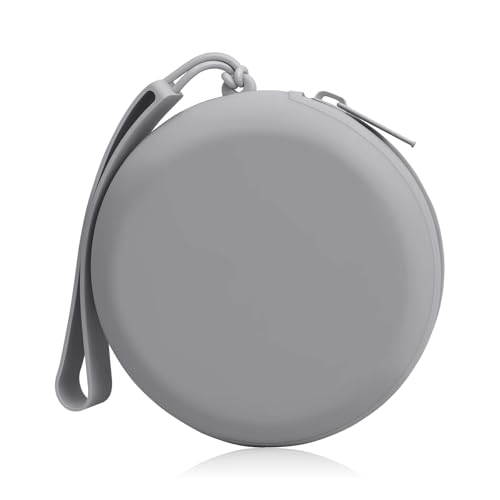 Silicone Bag Suitable for AirPods Charging Case Cover Holder, Headphone Case Tech Pouch Organizer for Accessories with Cable Management, Earbud Case & Coin Purse for Travel, Grey - color: A5-Grey