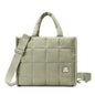 Quilted Crossbody Bags for Women,Puffer Weekender Overnight Bag,Purse Handbag Organizer,Small Tote Bags Shoulder Bag - color: Khaki