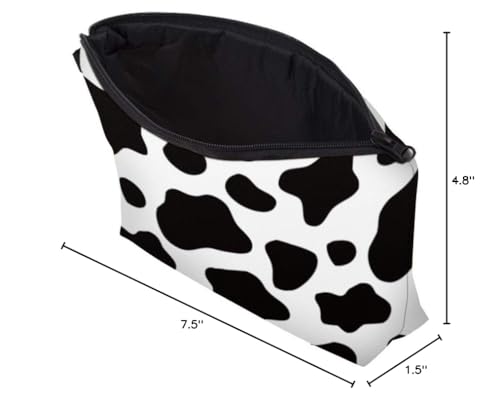 Cute Travel Makeup Bag Cosmetic Bag Small Pouch Gift for Women (Cow Print) - color: Cow Print