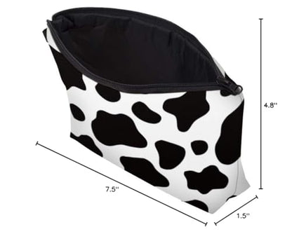 Cute Travel Makeup Bag Cosmetic Bag Small Pouch Gift for Women (Cow Print) - color: Cow Print